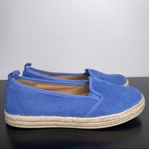 Clarks Azella Major Women Blue Suede Espadrille 8